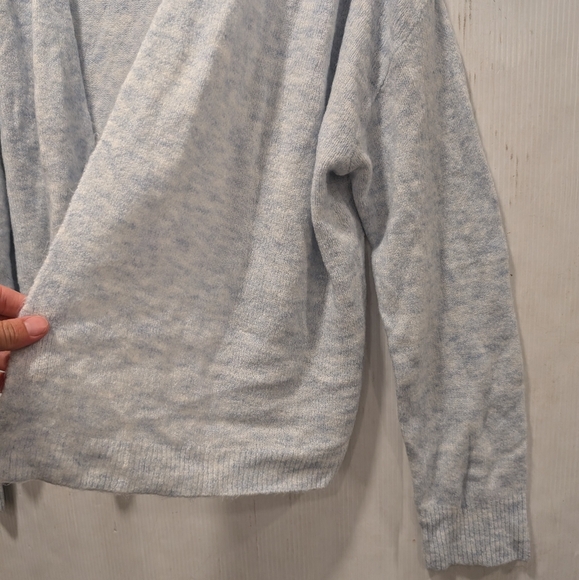 H&M women's blue burnout open front cardigan sweater size medium NEW! - Picture 7 of 9